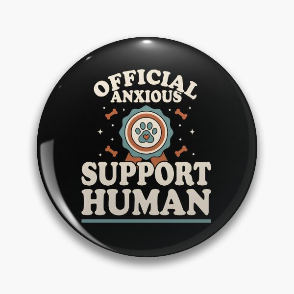 Item preview, Official Anxious Support Human Retro Paw Print Design designed and sold by GiaoCalonas.