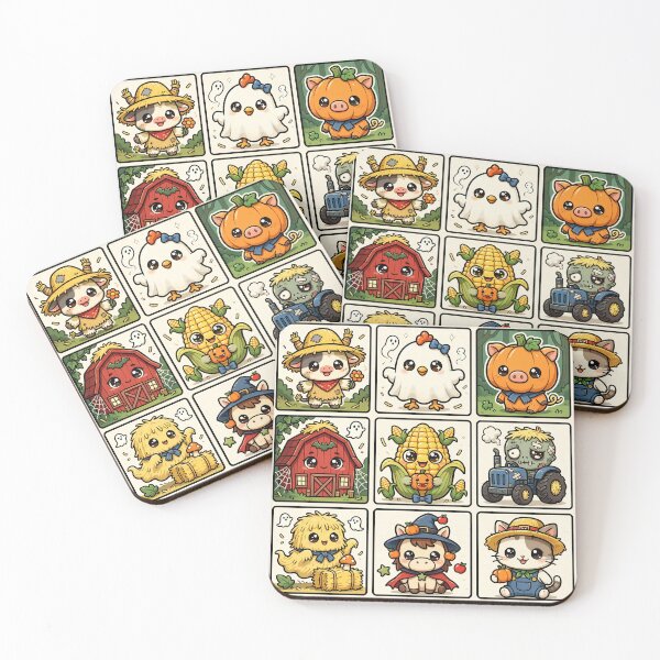 Item preview, Spooky Farm Halloween Harvest Grid designed and sold by Teeny Quities.