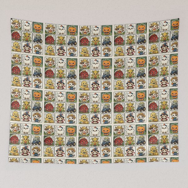 Item preview, Spooky Farm Halloween Harvest Grid designed and sold by Teeny Quities.