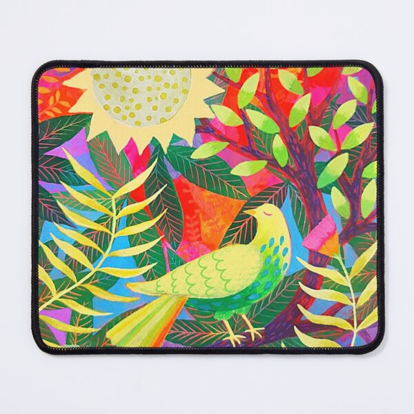 Item preview, Golden Songbird, colourful bird art, designed and sold by Jess Stride.