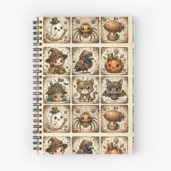 Item preview, Kawaii Steampunk Halloween Character Grid designed and sold by Teeny Quities.