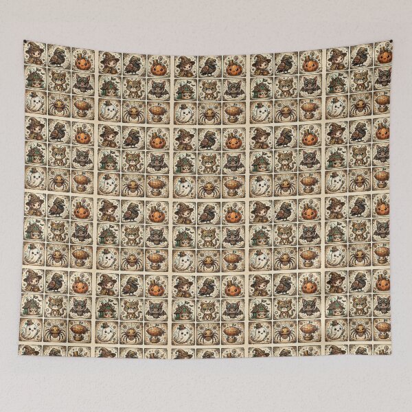Item preview, Kawaii Steampunk Halloween Character Grid designed and sold by Teeny Quities.