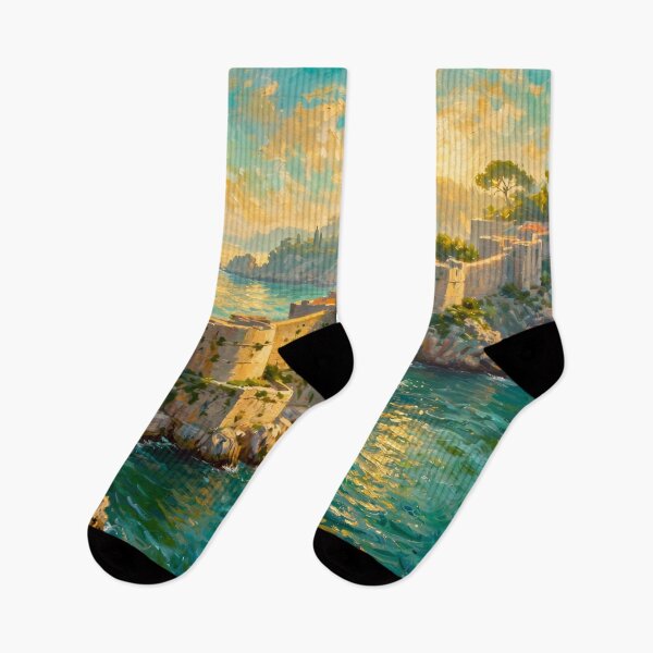 Item preview, Impressionist Sunrise Dubrovnik designed and sold by Late Theory.