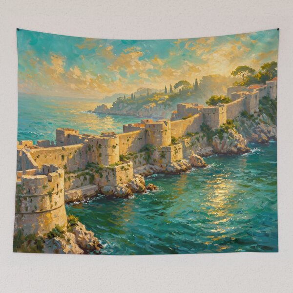 Item preview, Impressionist Sunrise Dubrovnik designed and sold by Late Theory.