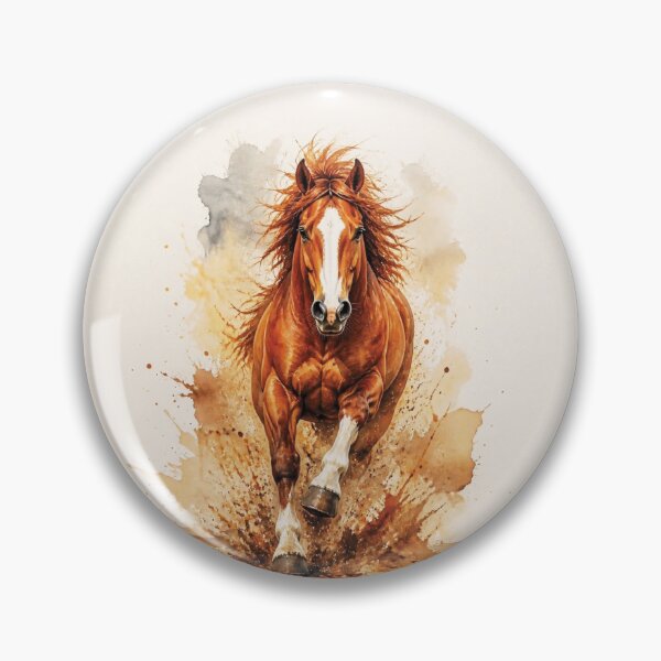 Item preview, Elegant Galloping Horses - Brown horse 2 designed and sold by Lucia Amaris Art.