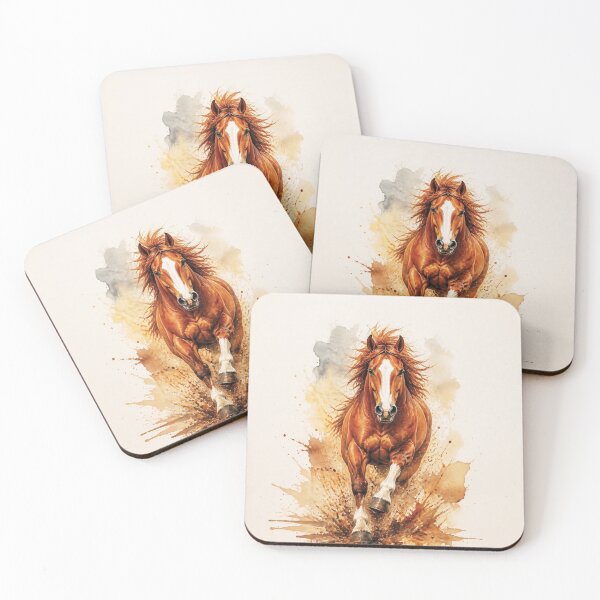 Item preview, Elegant Galloping Horses - Brown horse 2 designed and sold by Lucia Amaris Art.
