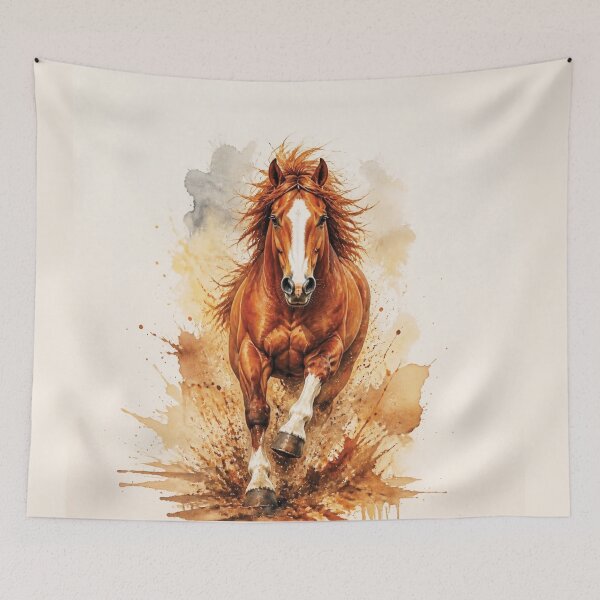 Item preview, Elegant Galloping Horses - Brown horse 2 designed and sold by Lucia Amaris Art.