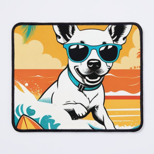 Item preview, Art - Anthropomorphic Dog Surfer, Joyful Vintage Illustration designed and sold by World-Pets.