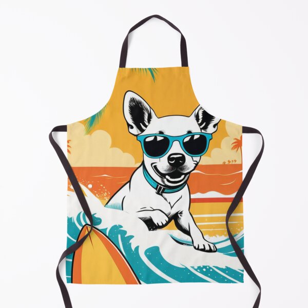 Item preview, Art - Anthropomorphic Dog Surfer, Joyful Vintage Illustration designed and sold by World-Pets.