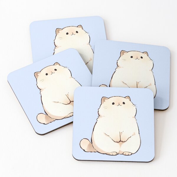 Item preview, Cute Chubby Cream Kitten Kawaii Illustration designed and sold by jianina-alondra.