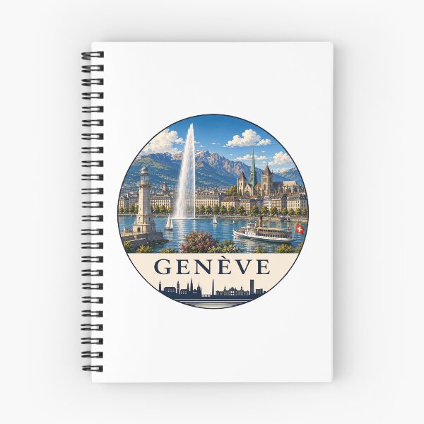 Item preview, Geneva Landmark Skyline Travel Sticker designed and sold by Beyond Destinations.
