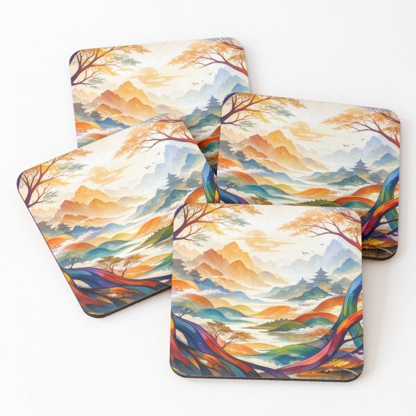 Item preview, Dreamlike landscape with intensely colored tree structures designed and sold by Sigtrix.