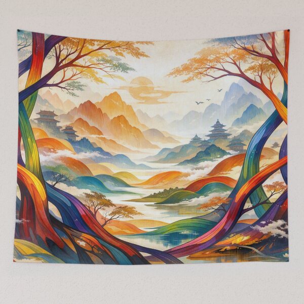 Item preview, Dreamlike landscape with intensely colored tree structures designed and sold by Sigtrix.