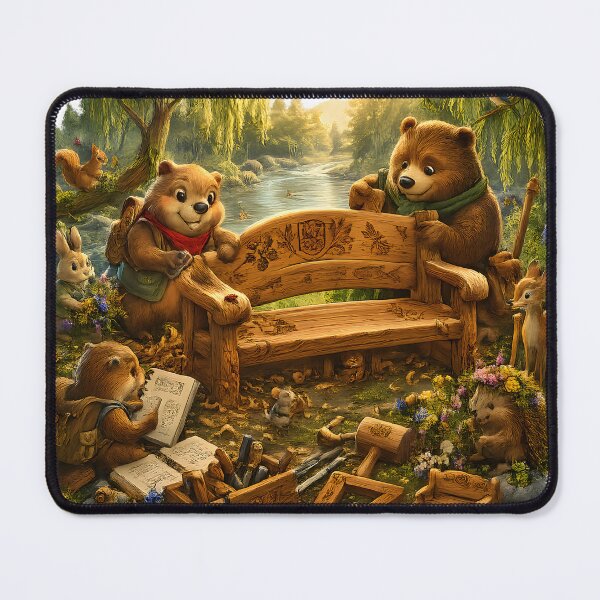 Item preview, Happy Beaver Adventures – Building the Woodland Gathering Spot designed and sold by Clothes With Smiling Animals Walt Gral.