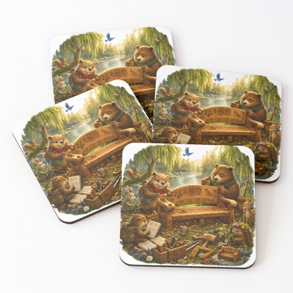 Item preview, Happy Beaver Adventures – Building the Woodland Gathering Spot designed and sold by Clothes With Smiling Animals Walt Gral.