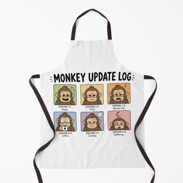 Item preview, Monkey Update Log Funny Meme designed and sold by MonkiFlipp.