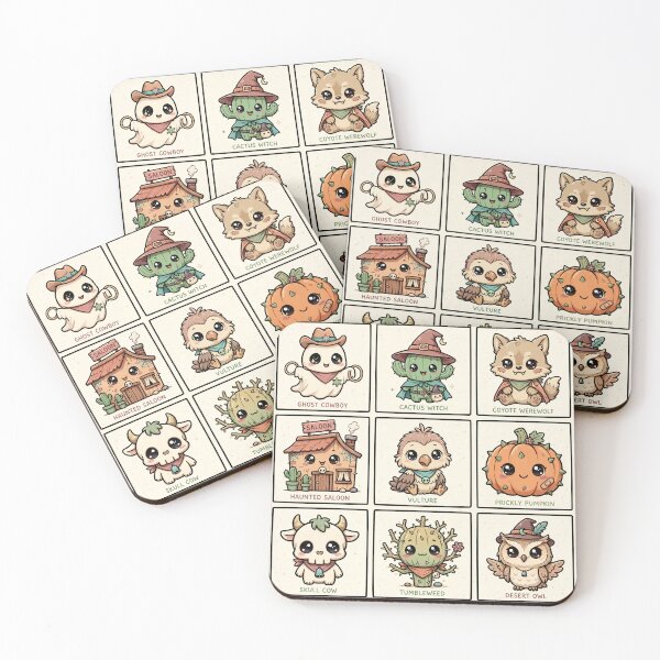 Item preview, Spooky Western Halloween Character Grid designed and sold by Teeny Quities.