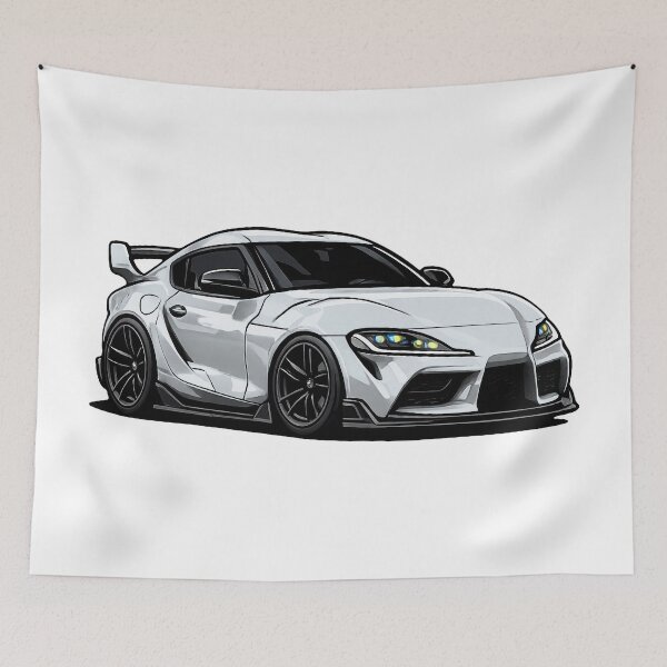 Item preview, A90 MK5 Spra Tungsten Silver White Mini JDM Sports Car designed and sold by VenZolic.