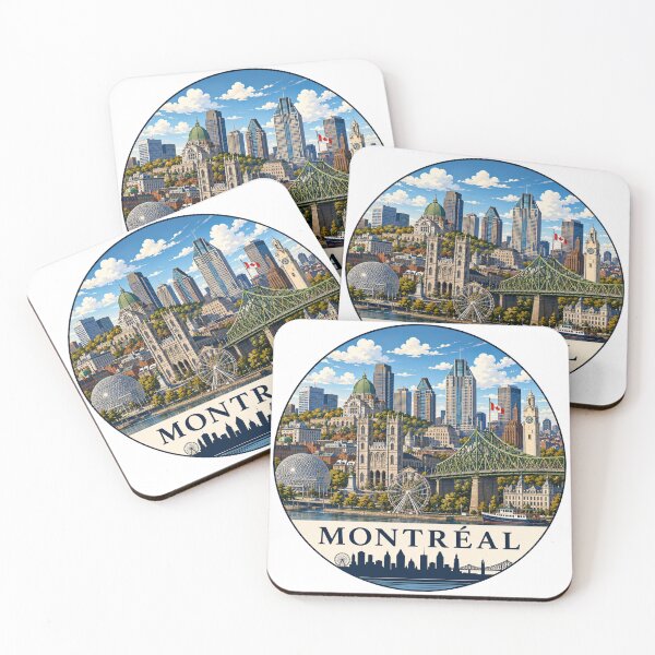 Item preview, Montreal Landmark Skyline Travel Sticker designed and sold by Beyond Destinations.