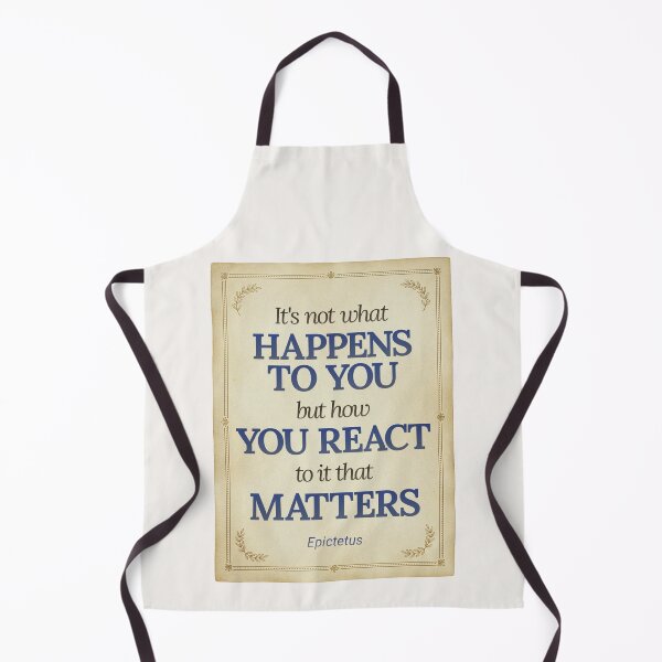 Item preview, It's not what happens to you but how you react to it that matters - Epictetus - Elegant Script Stoic Quote - Egyptian Blue Version designed and sold by Stoic Core.