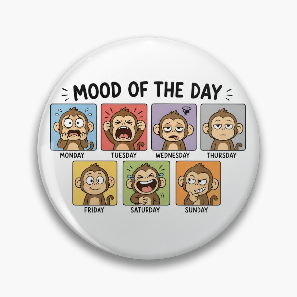Item preview, Mood Of The Day Monkey designed and sold by MonkiFlipp.