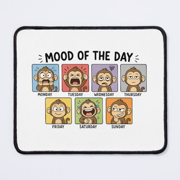 Item preview, Mood Of The Day Monkey designed and sold by MonkiFlipp.