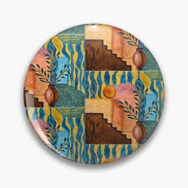 Item preview, ​Mediterranean Sun & Botanical Oasis - Abstract Boho Canvas designed and sold by crystalar95.