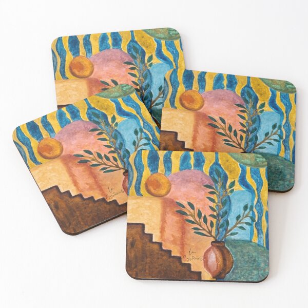 Item preview, ​Mediterranean Sun & Botanical Oasis - Abstract Boho Canvas designed and sold by crystalar95.