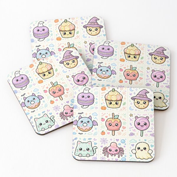 Item preview, Pastel Kawaii Halloween Treats Grid designed and sold by Teeny Quities.