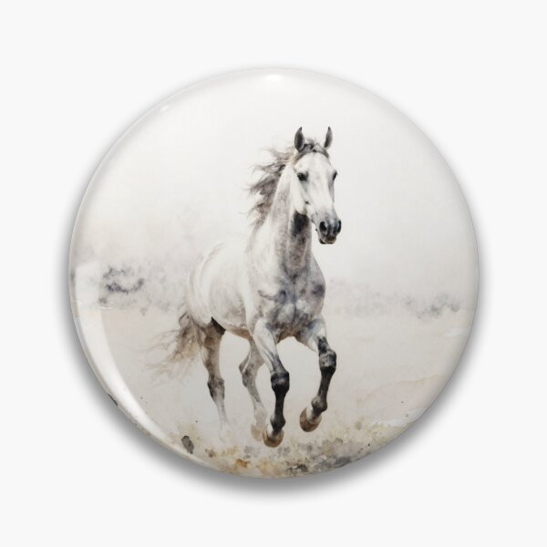 Item preview, Elegant Galloping Horses - Gray horse 1 designed and sold by Lucia Amaris Art.