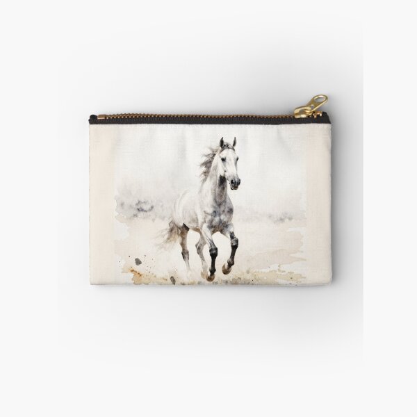 Item preview, Elegant Galloping Horses - Gray horse 1 designed and sold by Lucia Amaris Art.