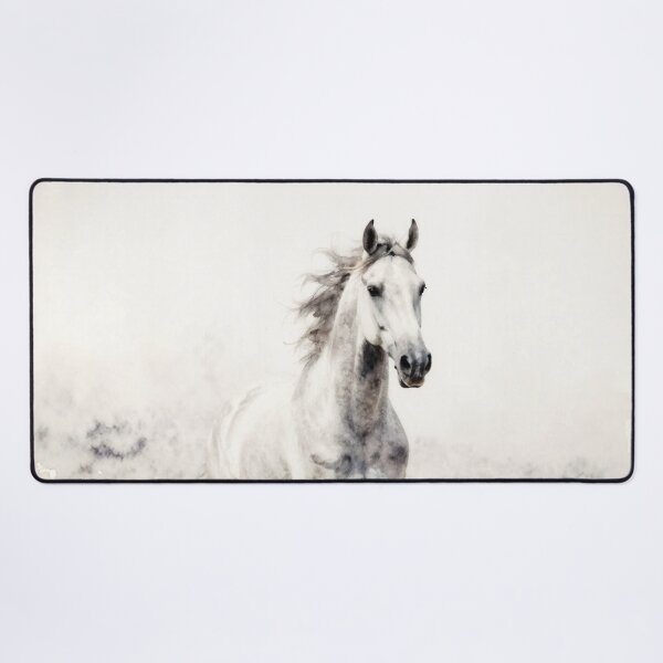 Item preview, Elegant Galloping Horses - Gray horse 1 designed and sold by Lucia Amaris Art.
