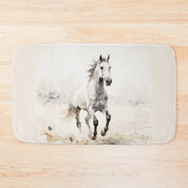 Item preview, Elegant Galloping Horses - Gray horse 1 designed and sold by Lucia Amaris Art.