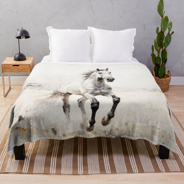 Item preview, Elegant Galloping Horses - Gray horse 1 designed and sold by Lucia Amaris Art.
