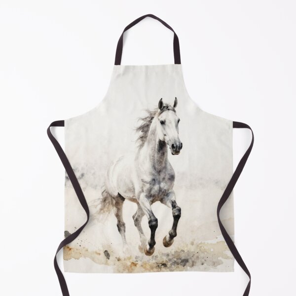 Item preview, Elegant Galloping Horses - Gray horse 1 designed and sold by Lucia Amaris Art.