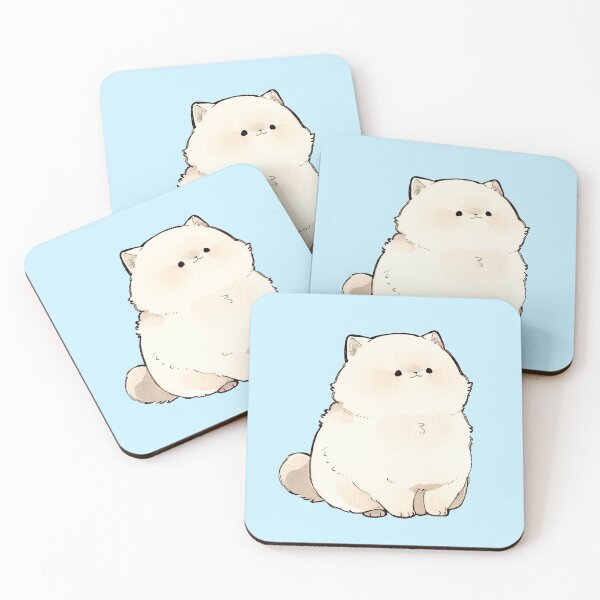 Item preview, Cute Fluffy Cream Kitten Kawaii Illustration designed and sold by jianina-alondra.