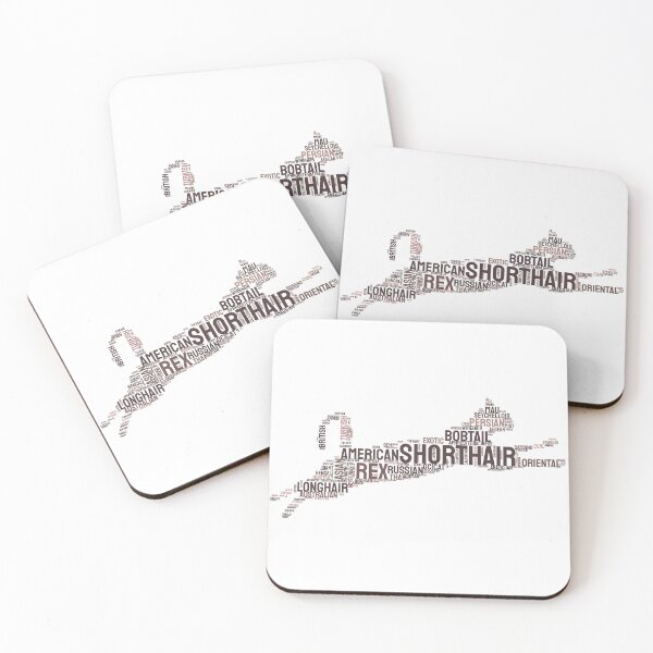 Item preview, Leaping Cat Breeds Typography Silhouette Design designed and sold by AyfuDesigns.