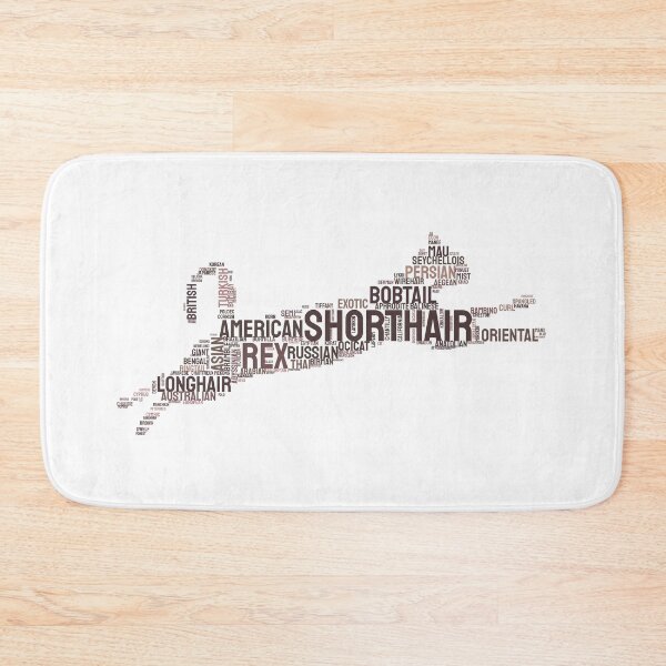 Item preview, Leaping Cat Breeds Typography Silhouette Design designed and sold by AyfuDesigns.