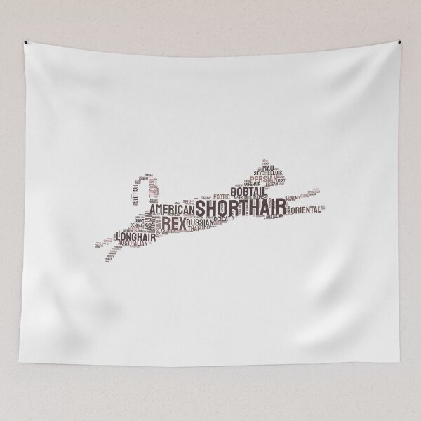 Item preview, Leaping Cat Breeds Typography Silhouette Design designed and sold by AyfuDesigns.