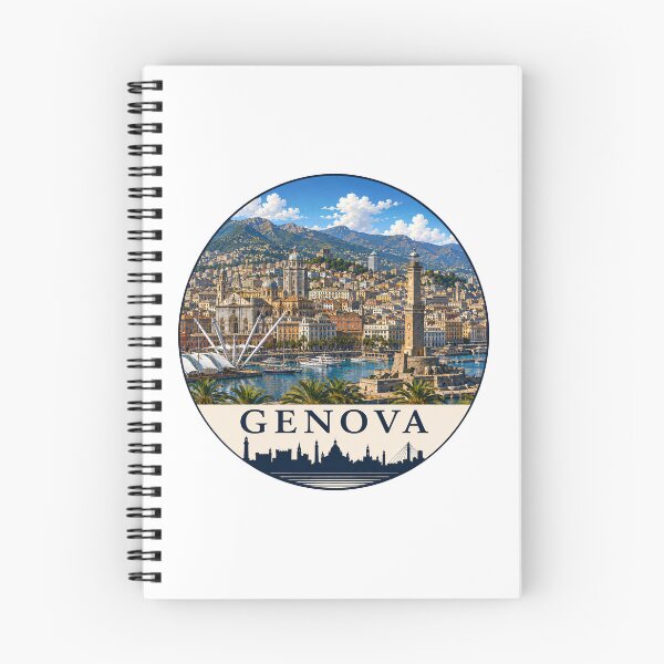 Item preview, Genoa Landmark Skyline Travel Sticker designed and sold by Beyond Destinations.