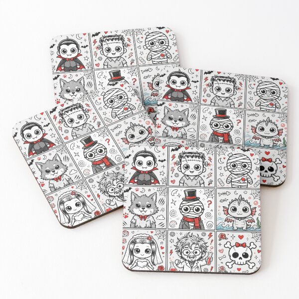 Item preview, Cute Classic Halloween Monster Portraits designed and sold by Teeny Quities.