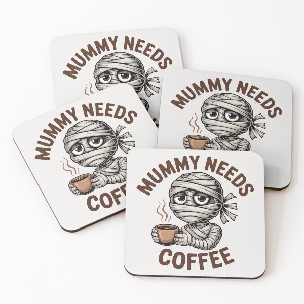 Item preview, Mummy Needs Coffee – Funny Halloween Mummy Design designed and sold by Jollys-ArtShop.