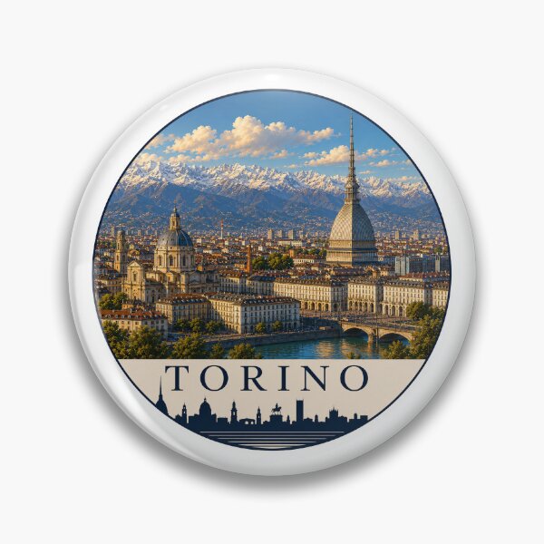 Item preview, Turin Landmark Skyline Travel Sticker designed and sold by Beyond Destinations.