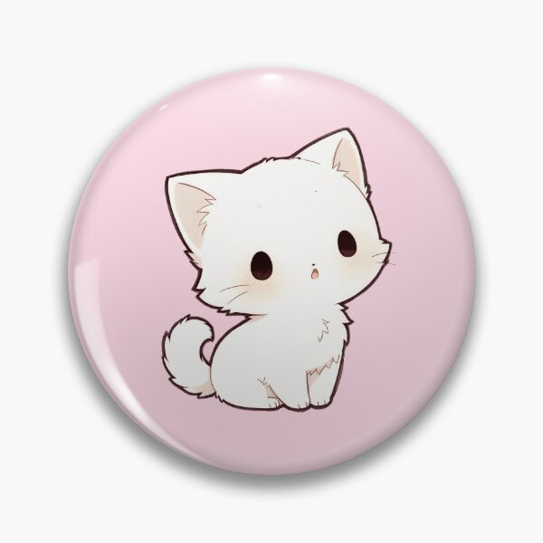 Item preview, Cute White Kitten Kawaii Cartoon Illustration designed and sold by jianina-alondra.