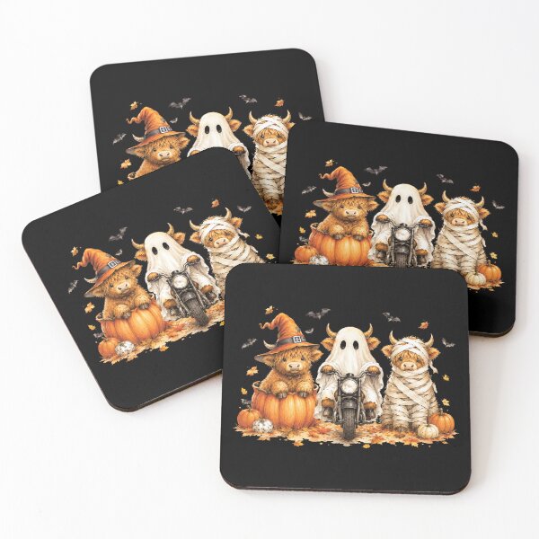 Item preview, Halloween Highland Cow, Spooky Highlander Cow Fall designed and sold by msmeylin.