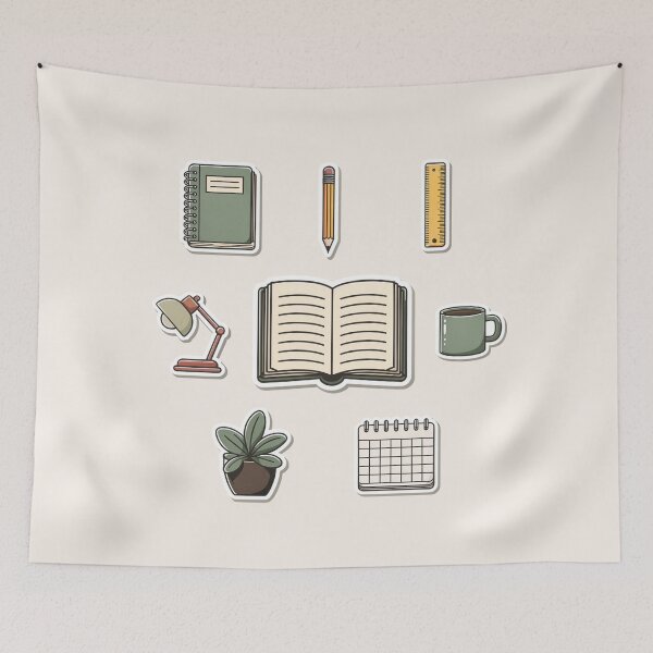 Item preview,  Soft Study Desk Essentials Icons designed and sold by TrendMorphic.