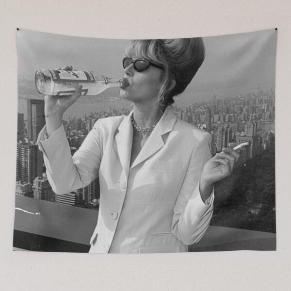 Item preview, Poster Patsy Stone Drink And Smoke Black and White designed and sold by YourahilLman.