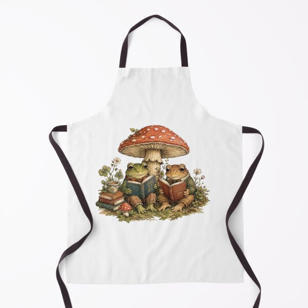 Item preview, Frogs Reading Books Under Mushroom Cottagecore designed and sold by Yellowriversss.