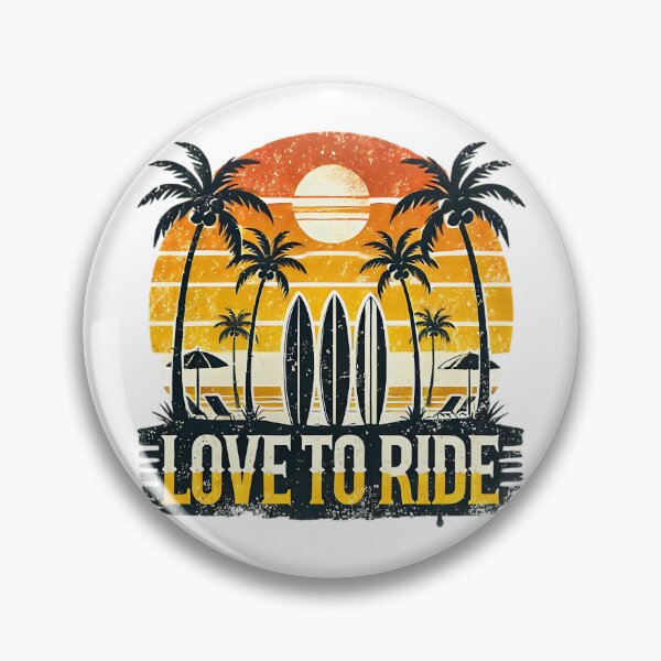 Item preview, Love to Ride | Vintage Surfboards Tropical Beach Sunset | Retro Surfing Design designed and sold by Awarrie.