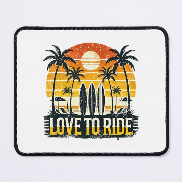 Item preview, Love to Ride | Vintage Surfboards Tropical Beach Sunset | Retro Surfing Design designed and sold by Awarrie.